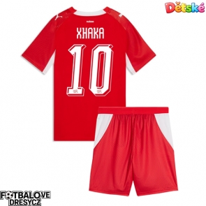 Švýcarsko Granit Xhaka #10 Dětské Domácí dres komplet MS 2026 Krátký Rukáv (+ trenýrky)